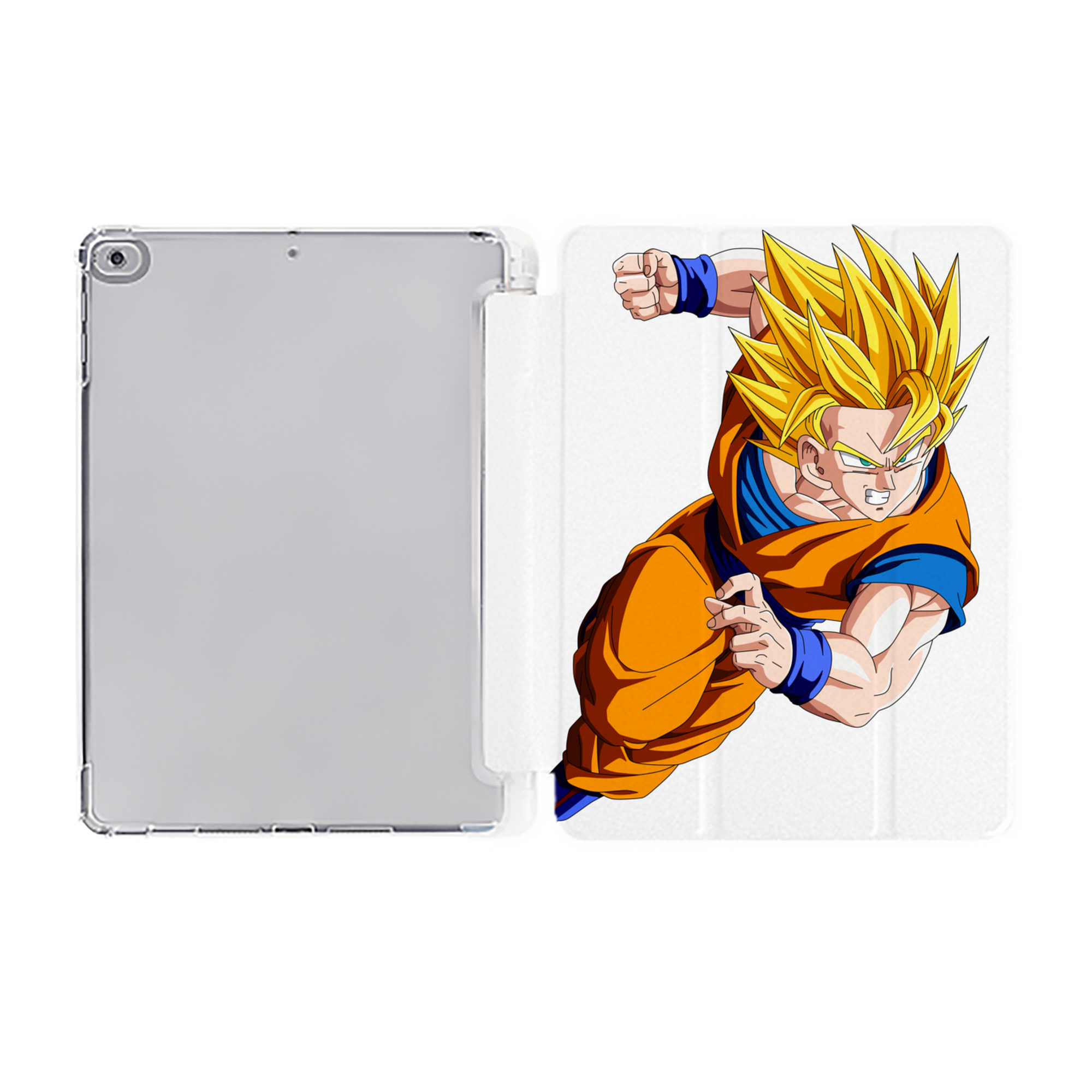 （画像用） ドラゴンボール 孫悟空（そん ごくう）Son Goku カカロット DRAGON BALL Kakarotto IPad ケース ペン収納付き 三つ折りスタンド PUレザー×シリコン 対応機種9.5/10.5/10.9インチ